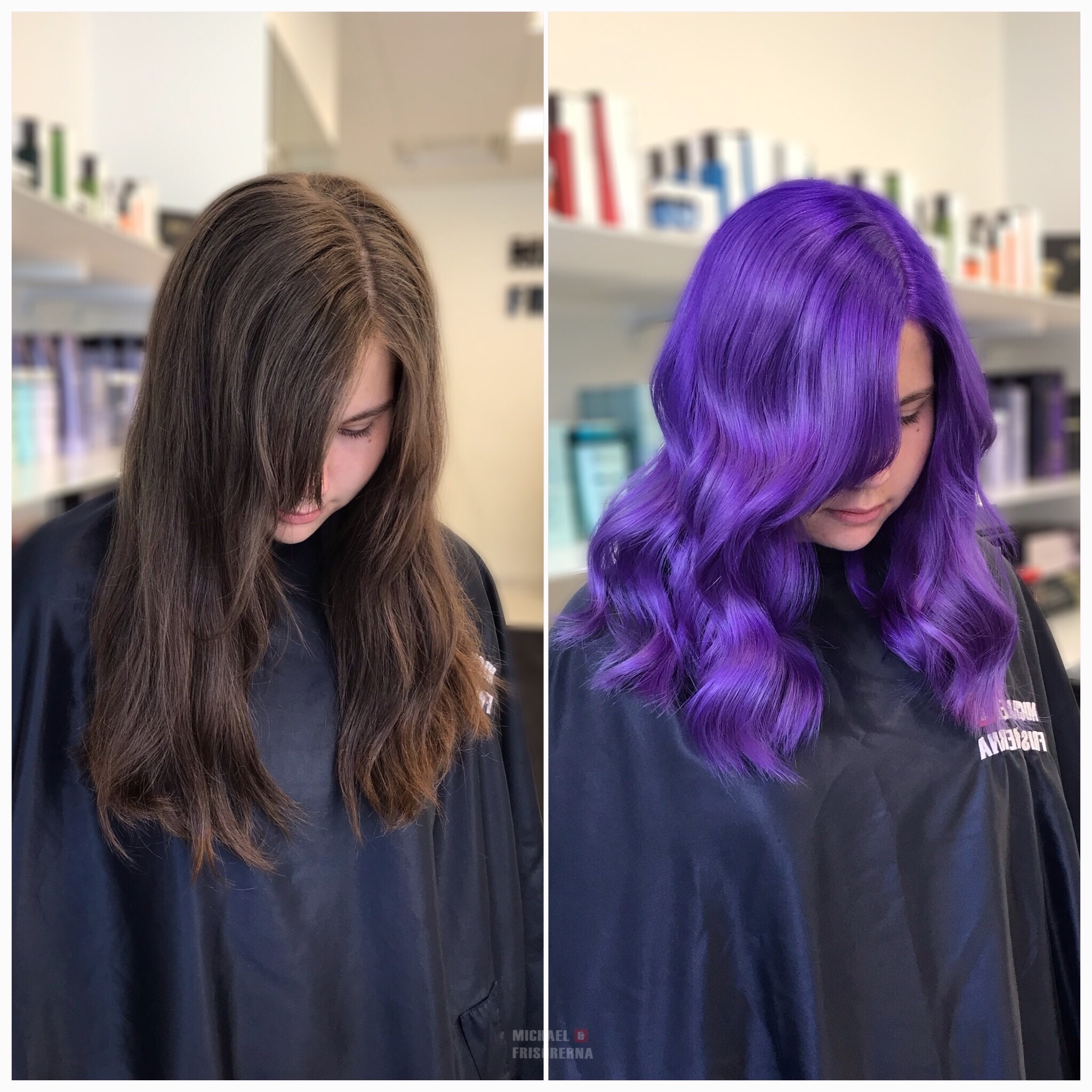 Lila hårfärg hair haircolor