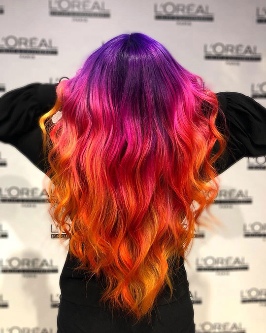 Rainbow hair